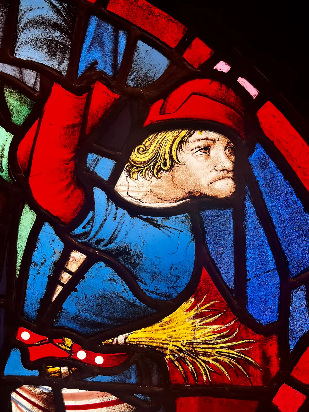 Medieval stained glass at the Cluny Museum