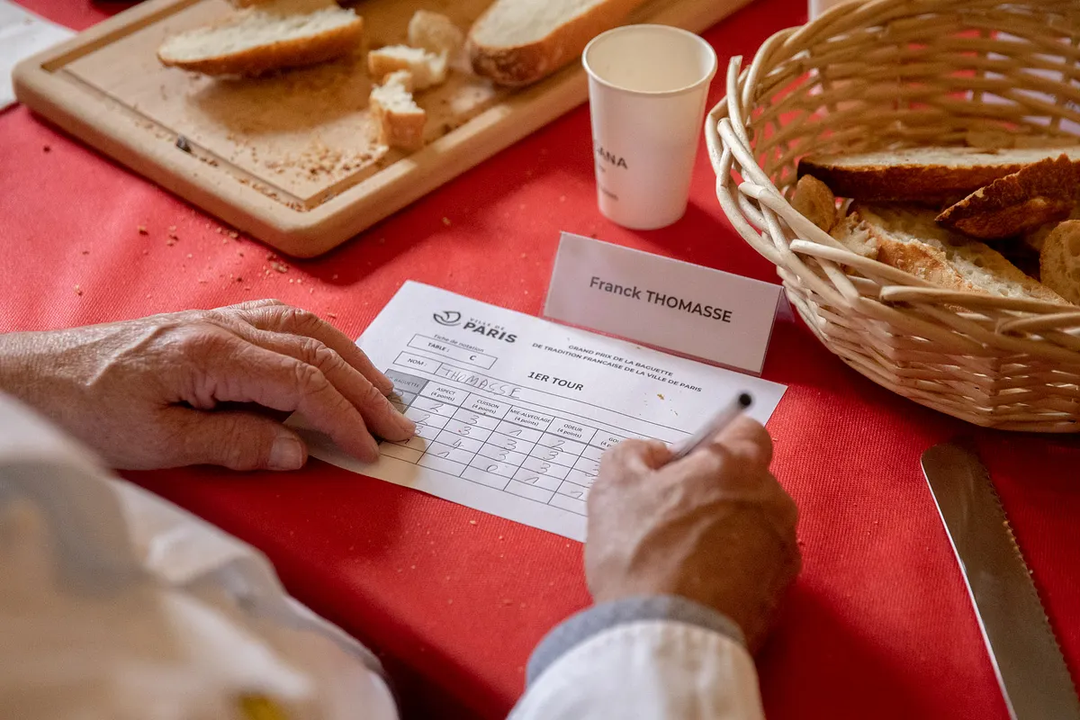 The jury of the 2024 Grand Prix de la baguette de tradition française in Paris